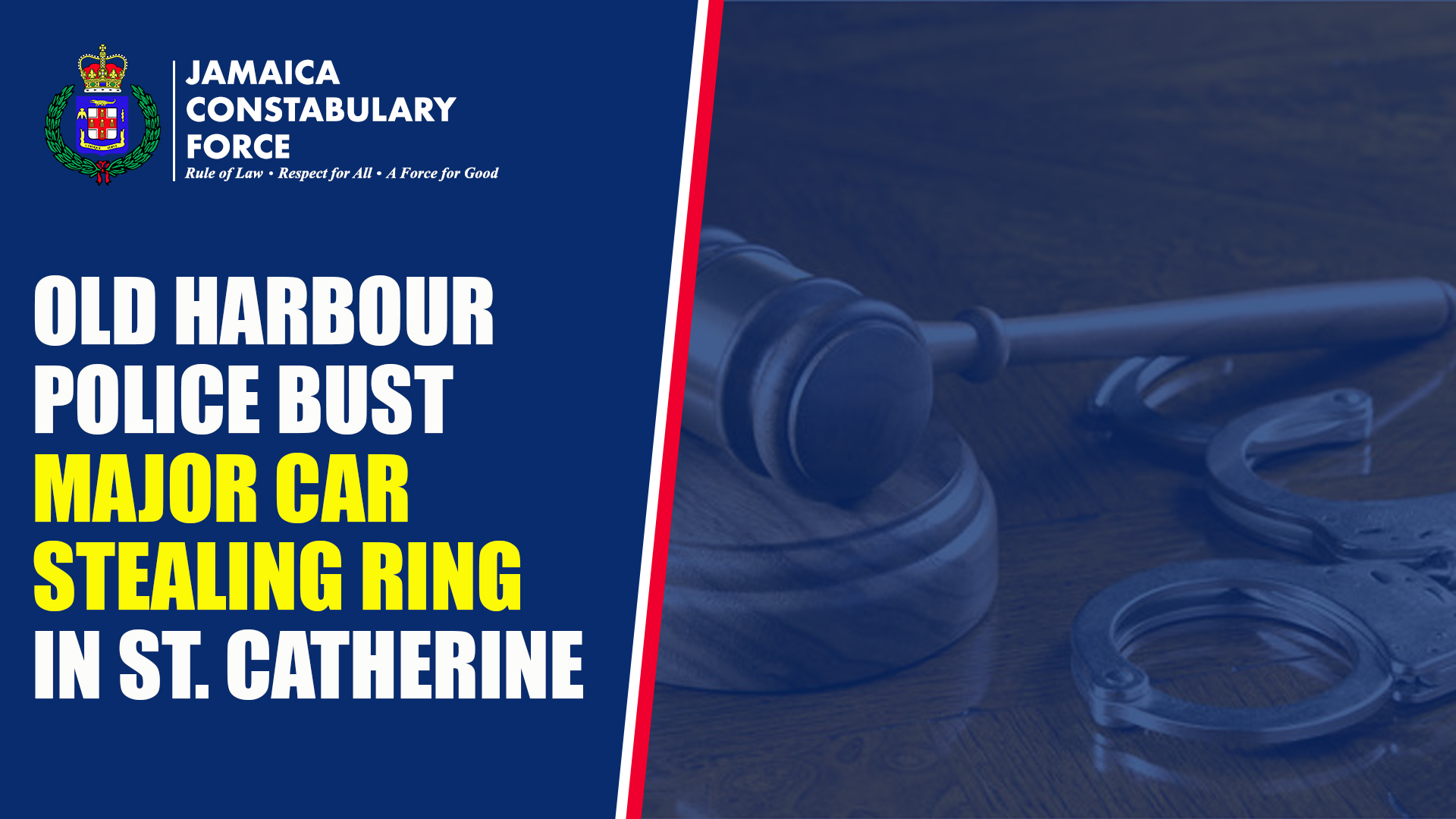 OLD HARBOUR POLICE BUST MAJOR CAR THEFT RING IN ST. CATHERINE; ELEVEN