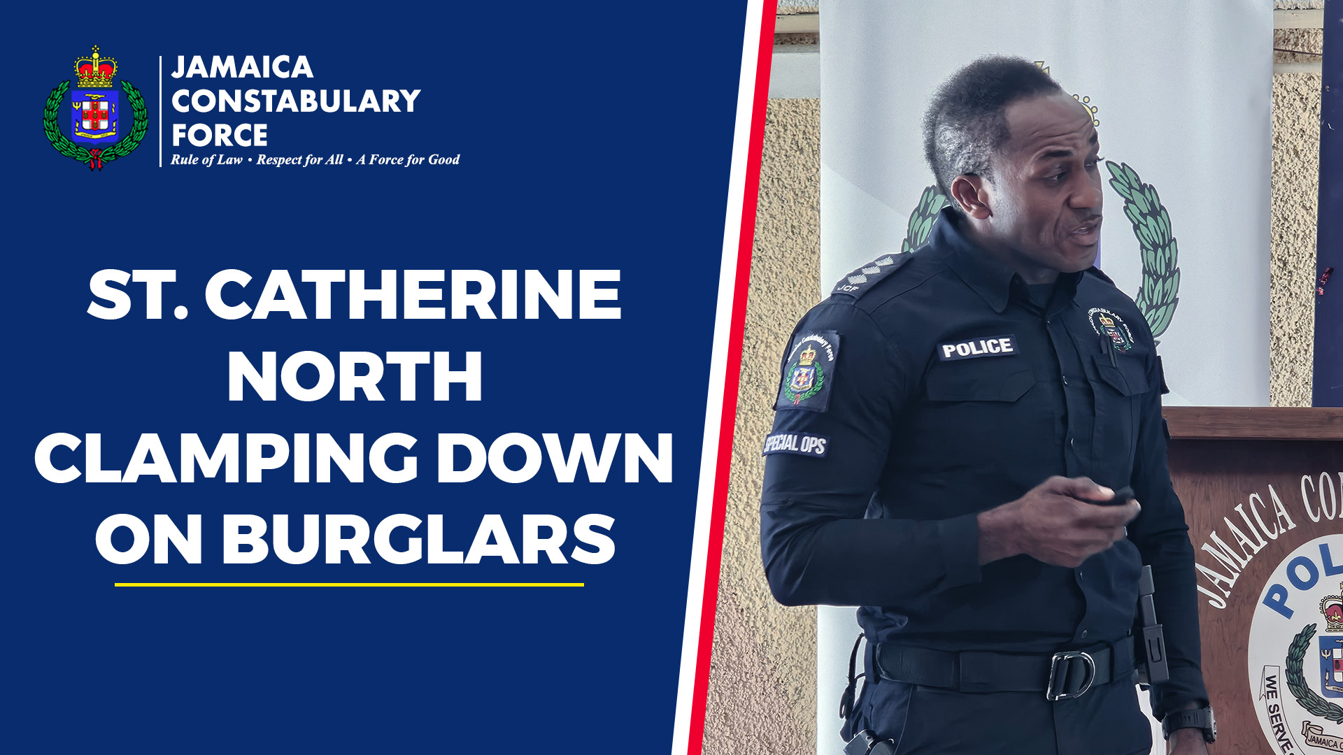 St Catherine North Clamping Down on Burglars Thoms Jamaica Constabulary Force