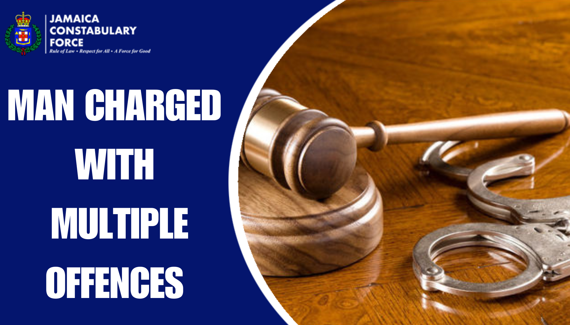 Man Charged with Multiple Offences – Jamaica Constabulary Force