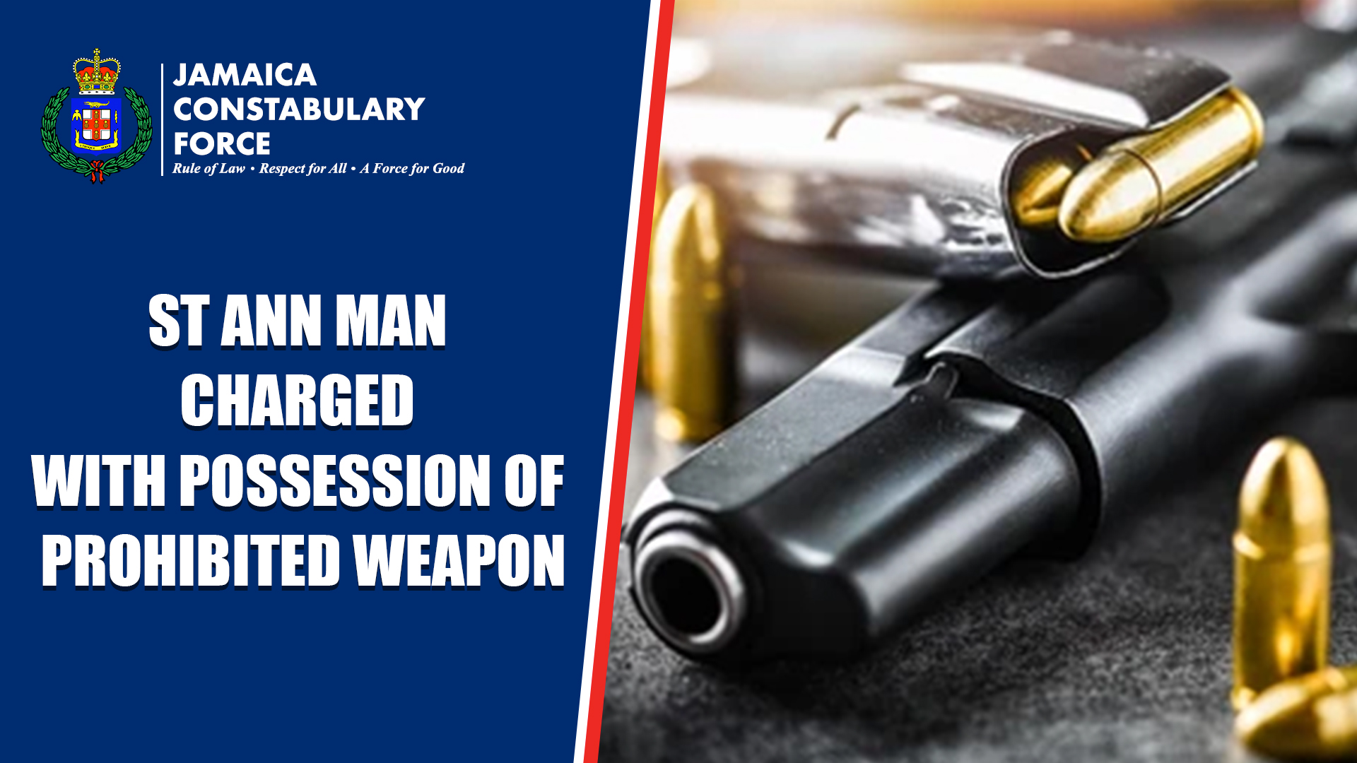 St Ann Man Charged with Possession of Prohibited Weapon – Jamaica ...