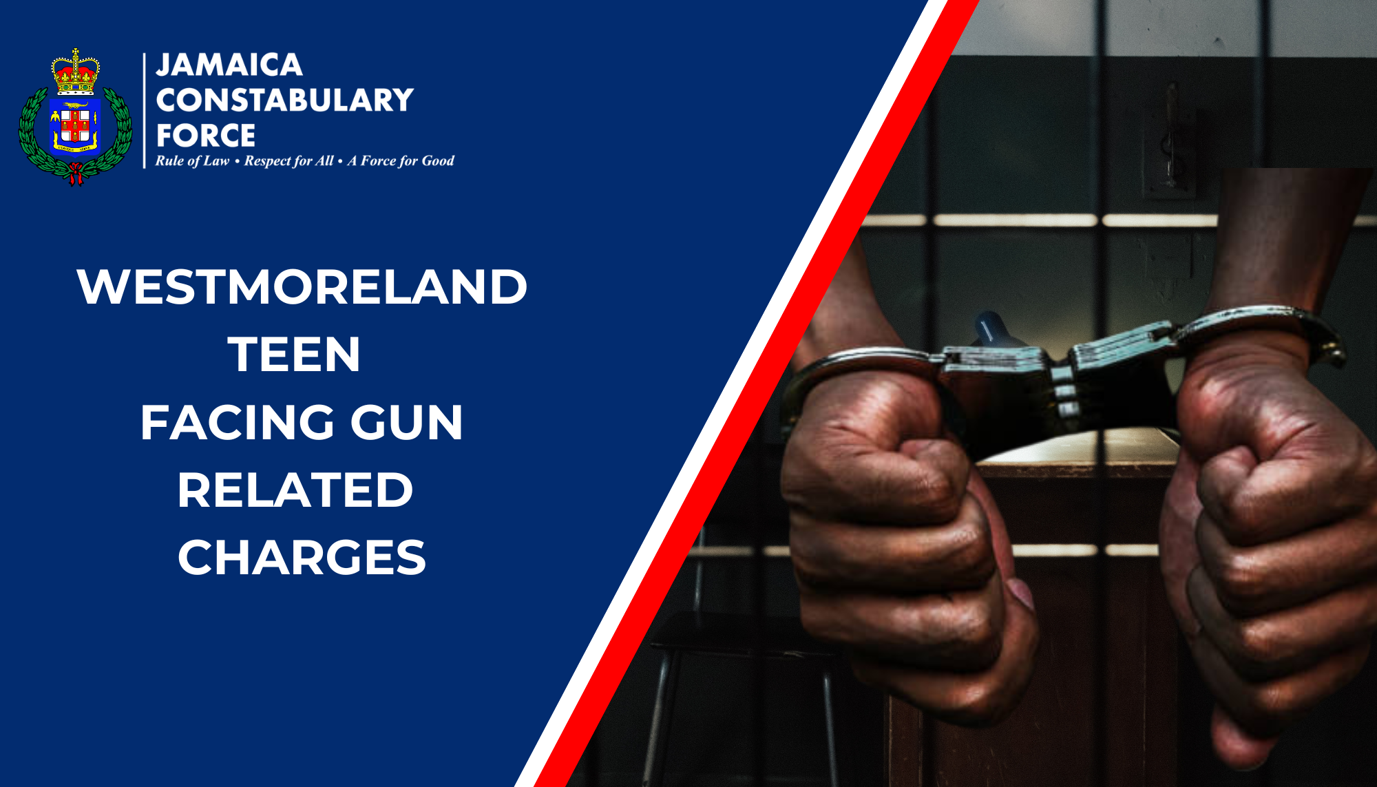 WESTMORELAND TEEN FACING GUN RELATED CHARGES - Jamaica Constabulary Force