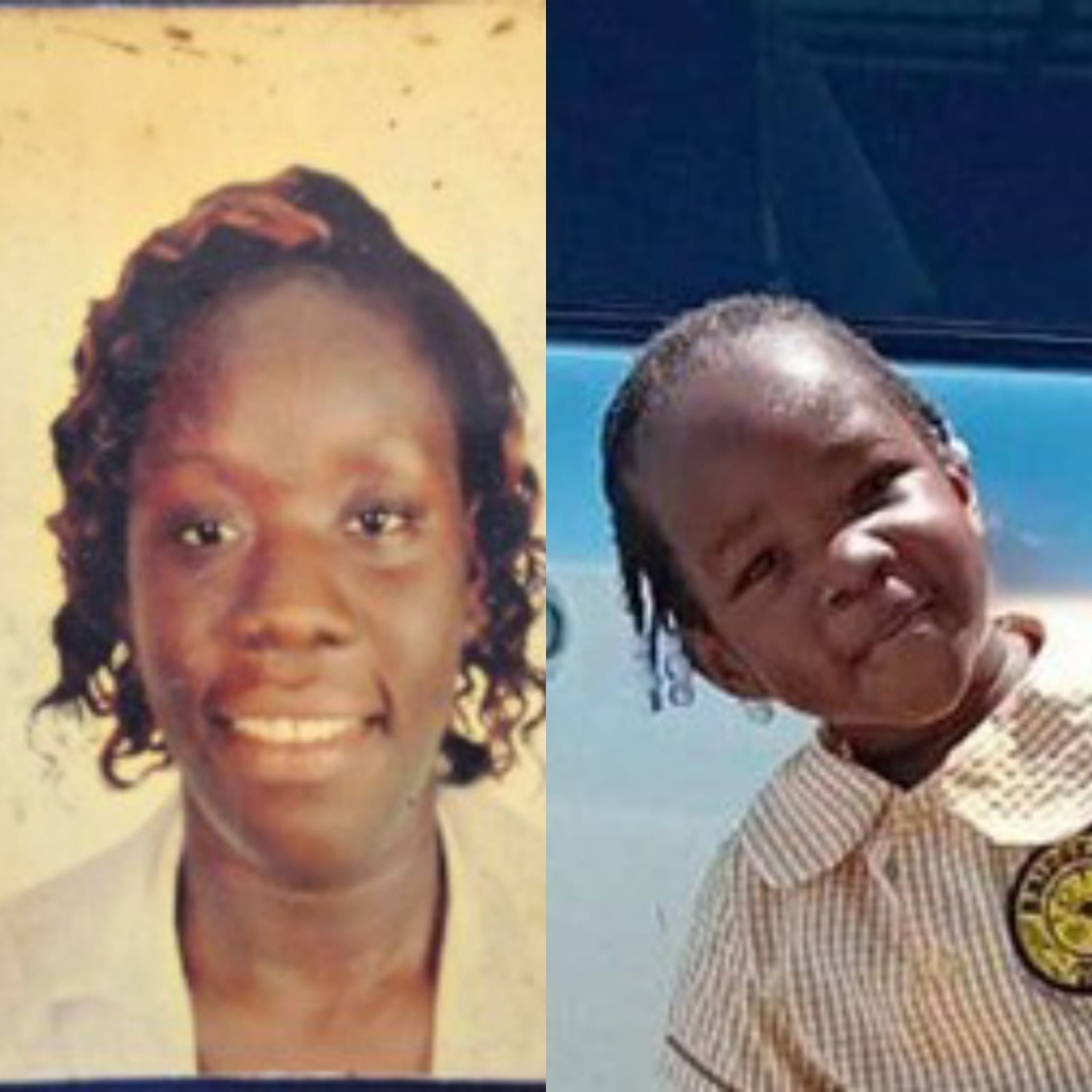 Thirty-four-year-old Sashina Holmes and her daughter, 4-year-old Annastacia Dyce both of Allistair Avenue, Bridgeport, Portmore, St. Catherine have been missing since Monday, February 10. Holmes is of dark complexion, medium build and about 168 centimeters (5 feet 6 inches) tall, while Annastacia is of dark complexion and slim build. Reports from the Bridgeport Police are that at about 9:20 a.m., Holmes was last seen driving her Toyota Axio motor car in her community with Annastacia aboard. Holmes was wearing a pink blouse and a blue denim skirt, while Annastacia was dressed in a pink blouse and floral shorts. All attempts to contact them have proven futile. Anyone knowing the whereabouts of Sashina Holmes and Annastacia Dyce is being asked to contact the Bridgeport Police at 876-988-2697, the 119 Police Emergency number or the nearest police station.