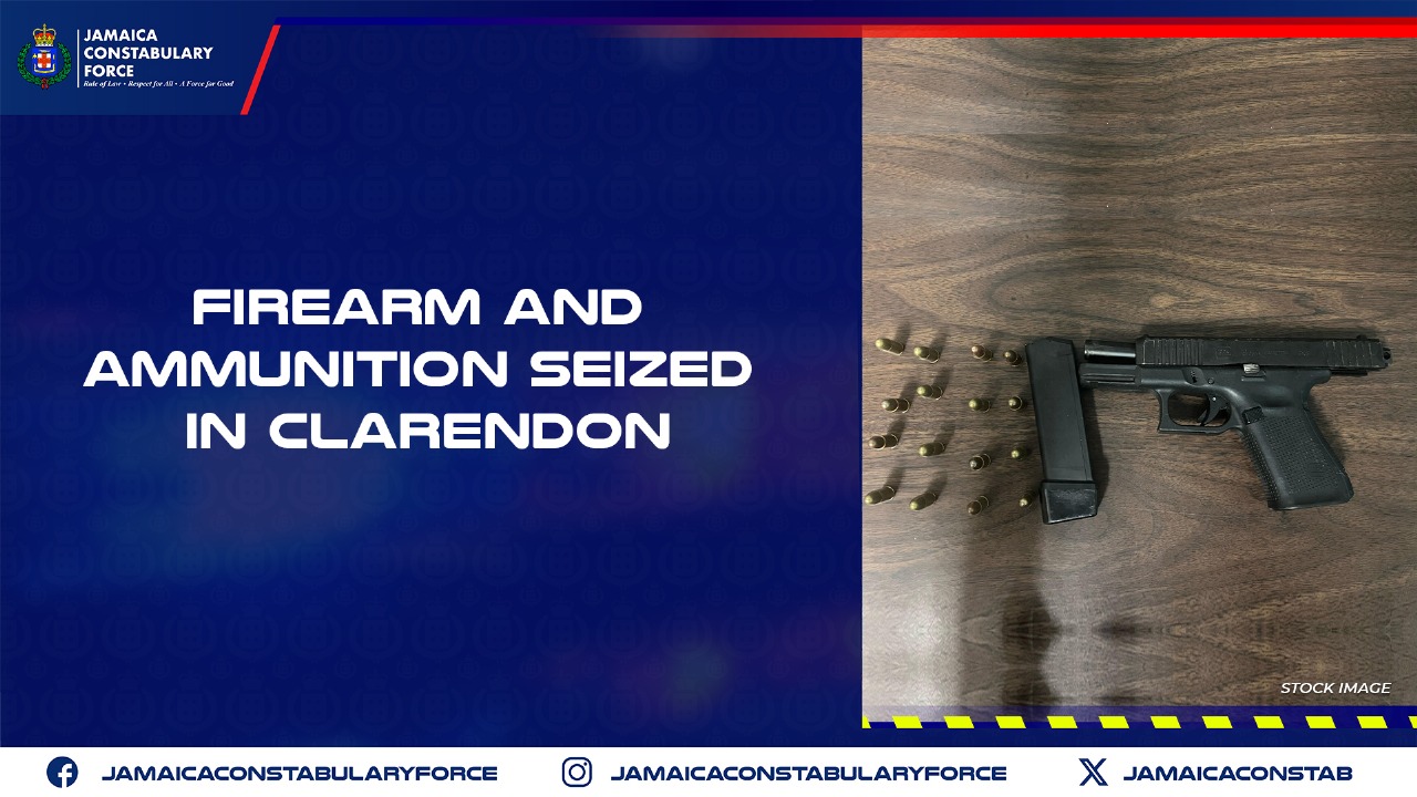 Firearm and Ammunition Seized in Clarendon - Jamaica Constabulary Force