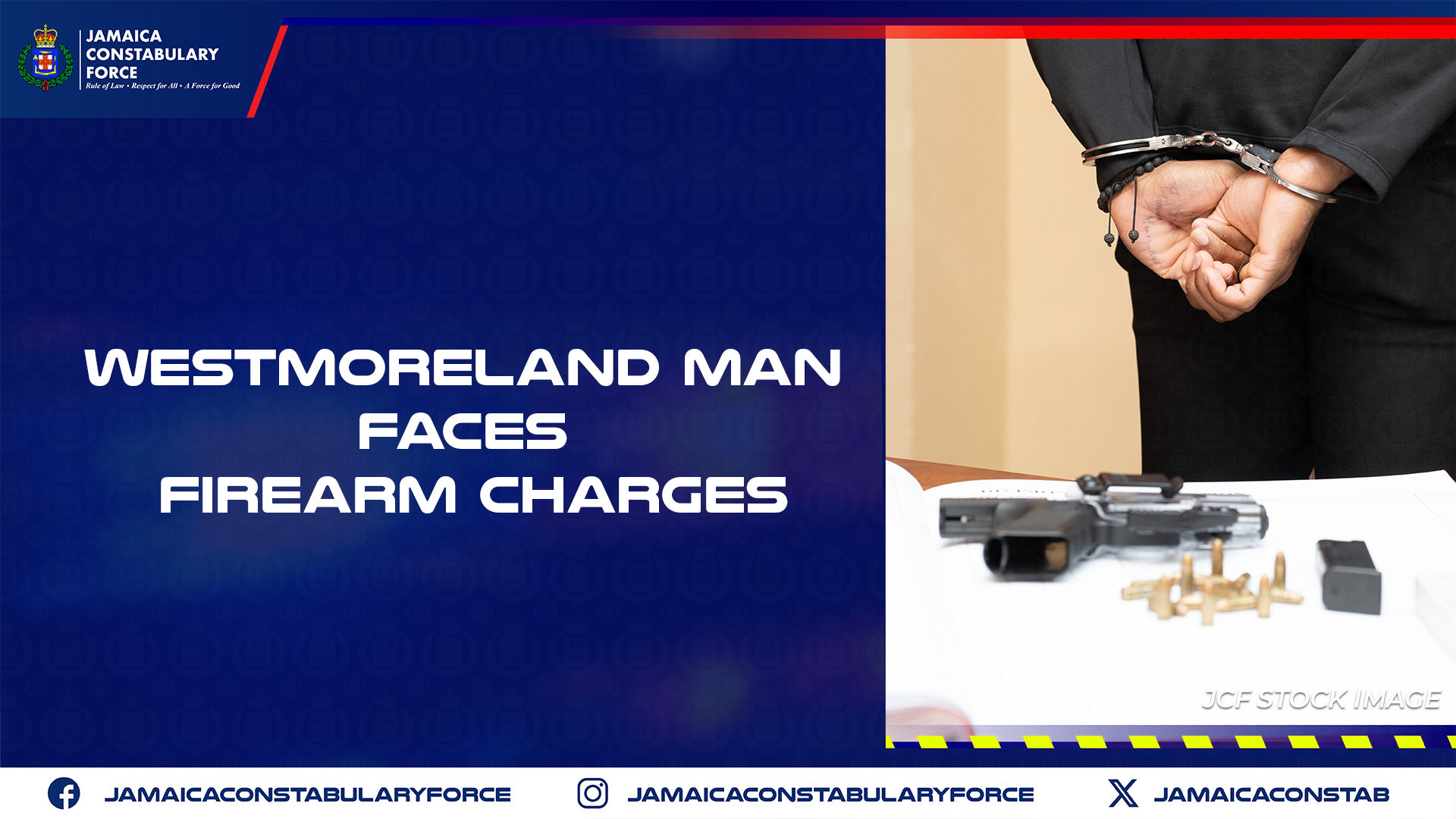 Westmoreland Man Faces Firearm Charges - Jamaica Constabulary Force