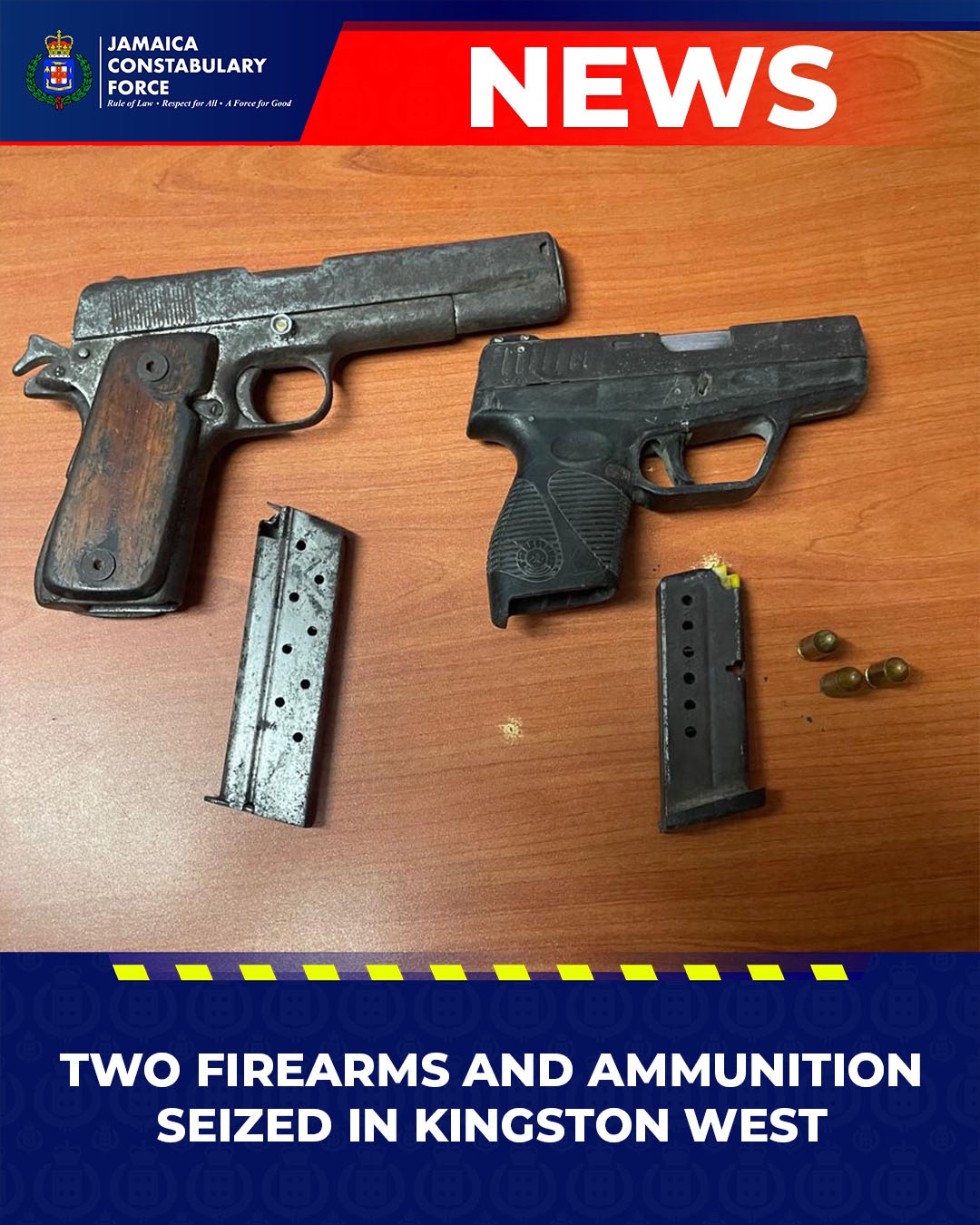 Two Firearms and Ammunition Seized in Kingston West - Jamaica ...