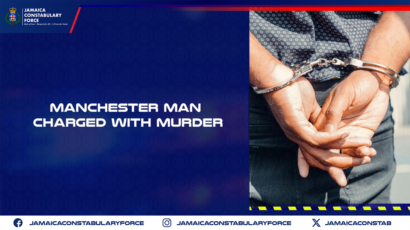 Manchester Man Charged with Murder - Jamaica Constabulary Force