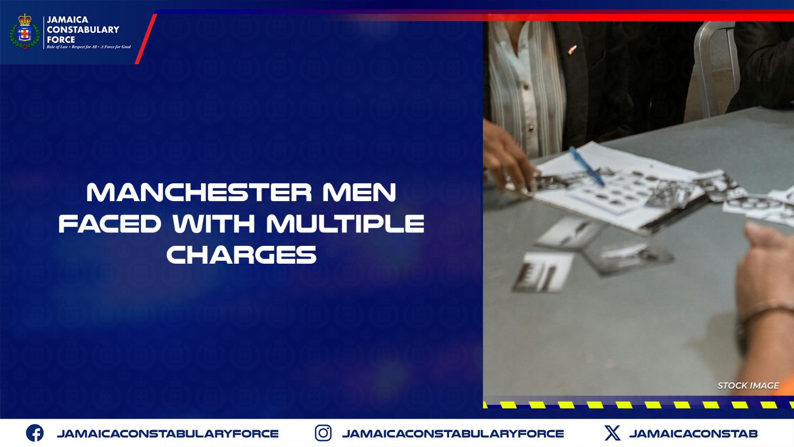 Manchester Men Faced with Multiple Charges – Jamaica Constabulary Force