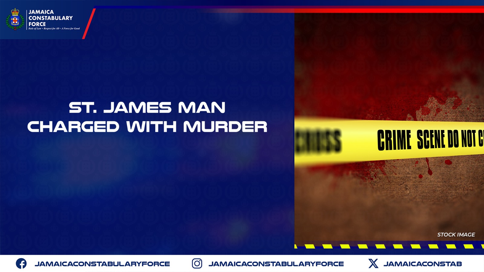 St. James Man Charged with Murder – Jamaica Constabulary Force