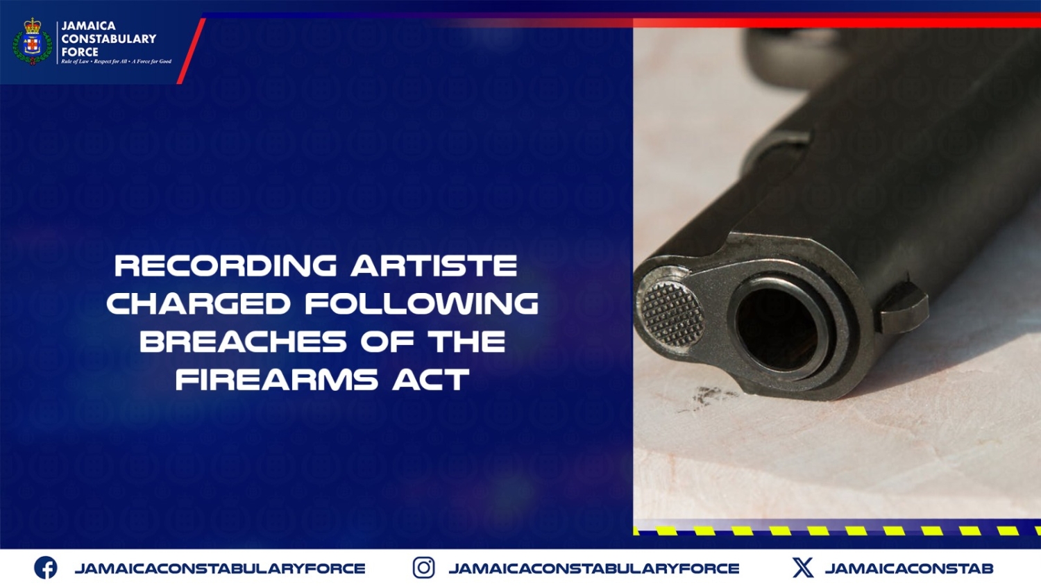 Recording Artiste Charged Following Breaches of the Firearms Act ...