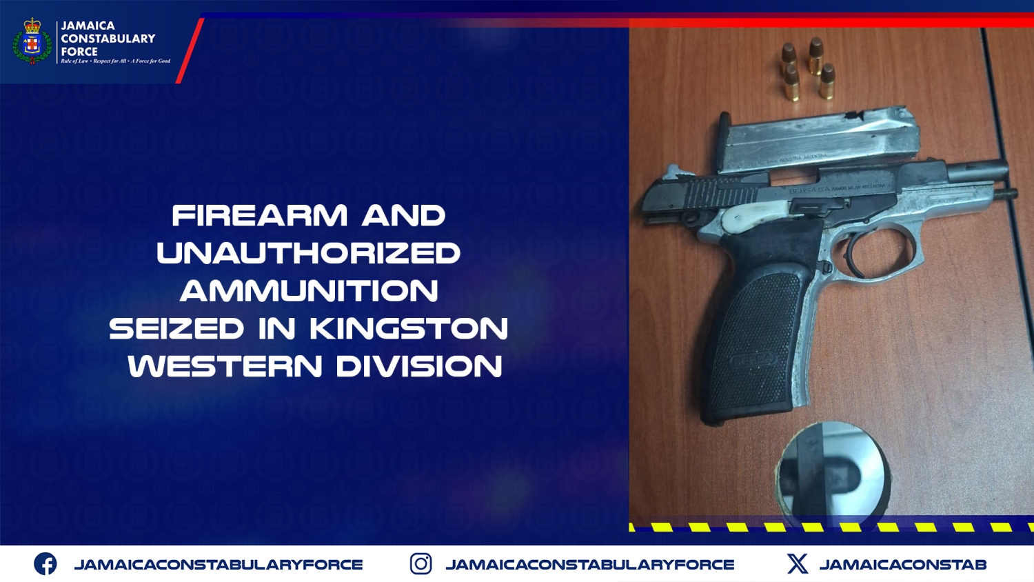 Firearm and Unauthorized Ammunition Seized in Kingston Western Division ...