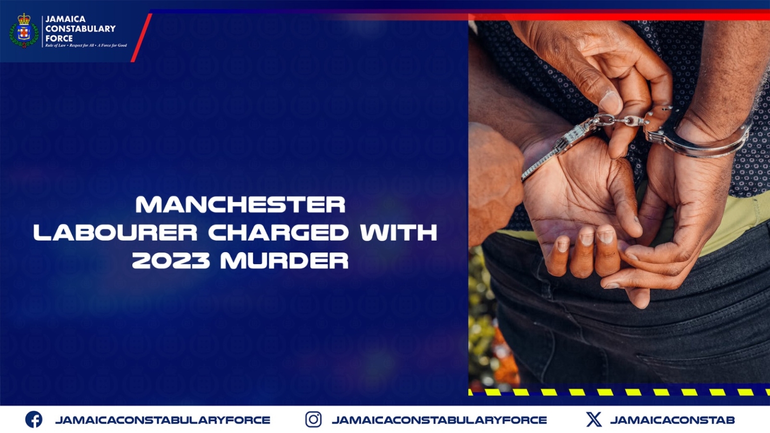 Manchester Labourer Charged with 2023 Murder – Jamaica Constabulary Force