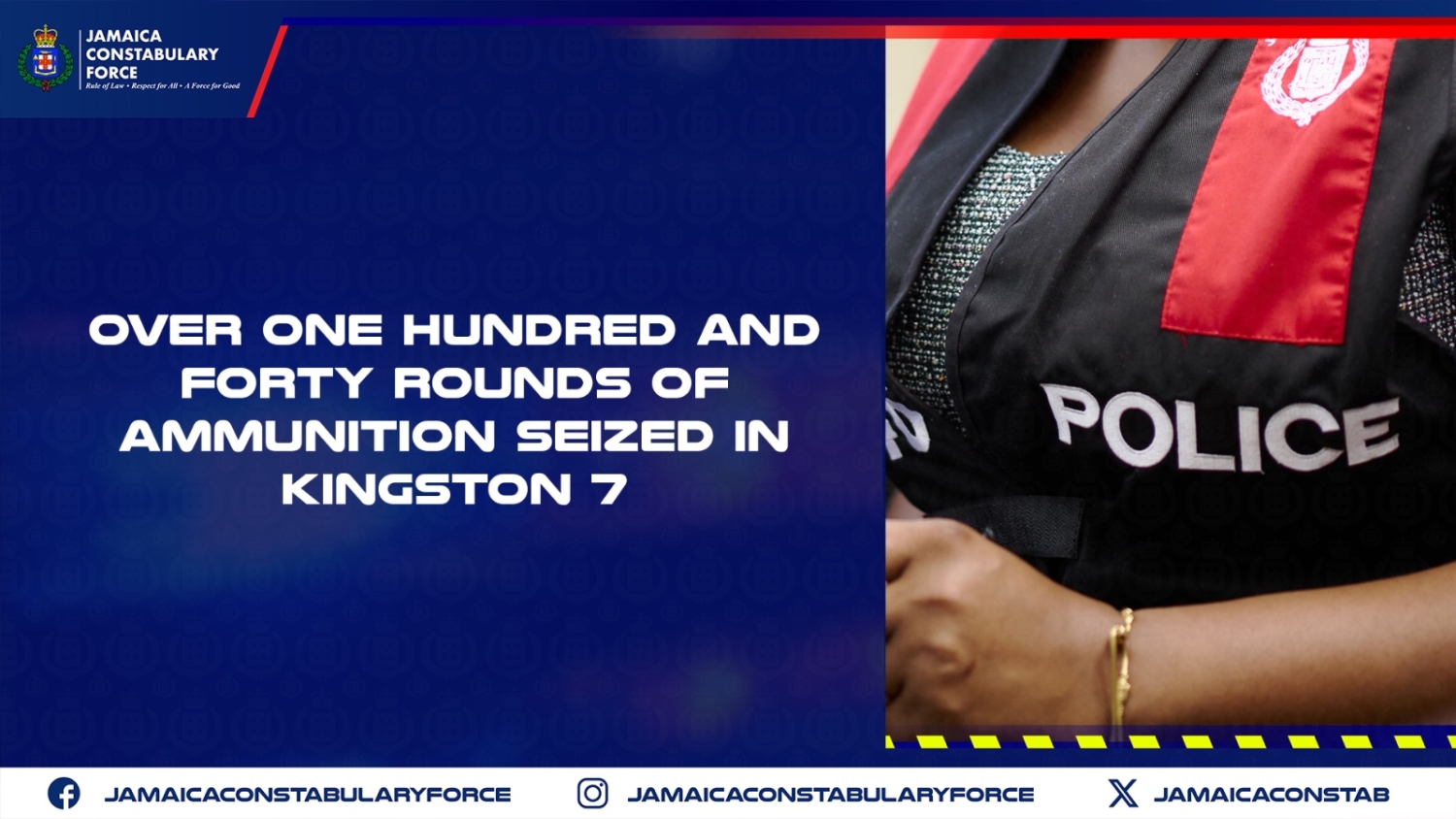 Over One Hundred and Forty Rounds Seized in Kingston 7 - Jamaica ...