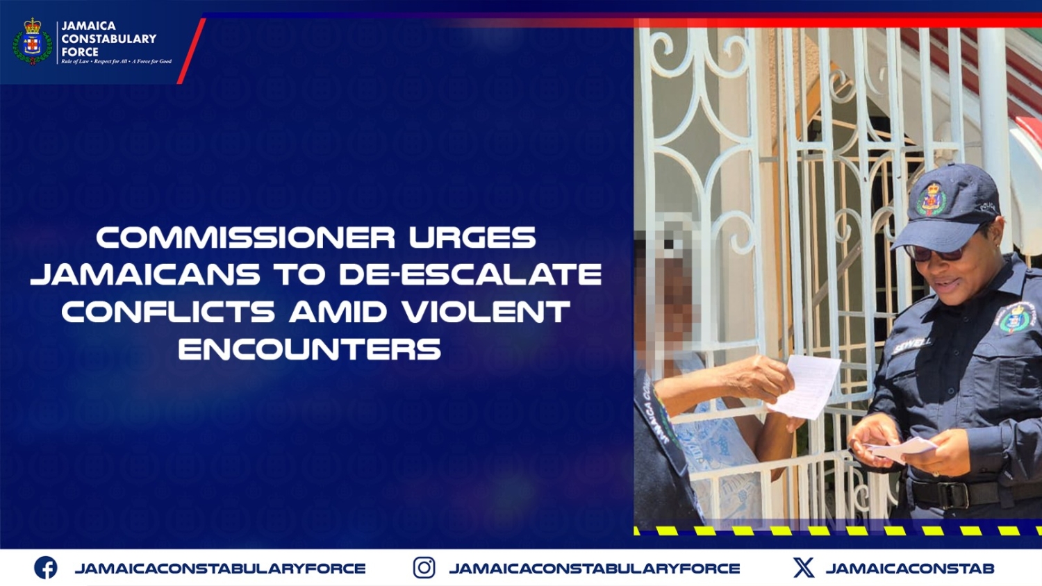 Commissioner Urges Jamaicans to De-escalate Conflicts Amid Violent ...